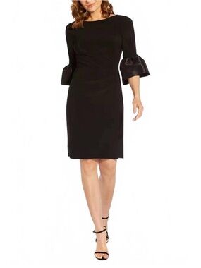 Adrianna Papell Black Long Sleeve Dress